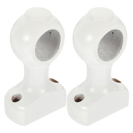 Zerodeko 2pcs Curtain Rod Bracket Curtain Pole Holder Hooks for Curtains Window Curtain Holder Drapery Pole Brackets Curtain Holder Hooks Curtain Rod Hooks Wooden White Venetian Accessories