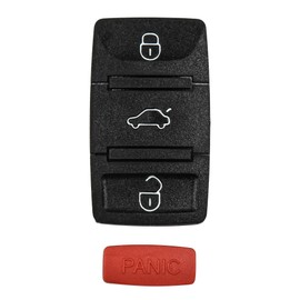 HQRP Key Button pad 3 Buttons + Panica Repair Folding Flip Key FOB Compatible with Volkswagen VW Beetle 2003 2004 2005 03 04 05