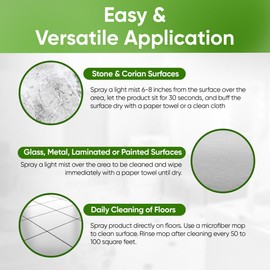 MB Stone & More GT-1 Green Thing - Multi Surface Cleaning Spray for Kitchen Counter Cleaner Spray for Marble- No Streak Formula for Stone, Glass, Granite, Ceramic, Corian, Porcelain (32 Fl Oz)