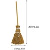 5 Pcs Brown Mini Witches Broomstick Broom Halloween Straw Craft