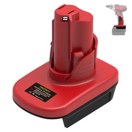 Battery Adapter for Milwaukee 18V M18 to 12V M12 Tool Use, for Milwaukee 18V Battery Convert to 12V Tools Adapter- ML18M12 Adaptor (Adapter Only)