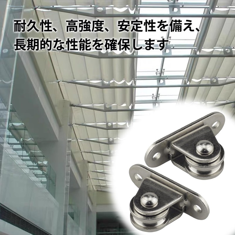 滑車 ローププーリー 小型プーリーブロック 固定プーリーホイール 優れた安定性 ステンレス滑車 耐荷重176 ポンド 室内 屋外