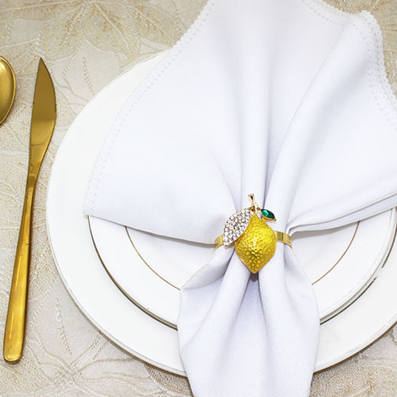 Strawberry and Lemon Napkin Rings Alloy Napkin Rings Napkins Rings