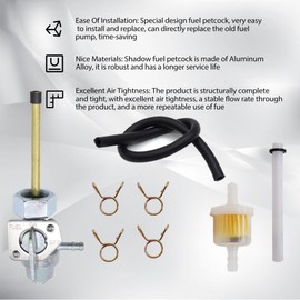 OXCANO Gas Fuel Tank Valve Petcock Compatible With Honda TRX250 TRX250X TRX300 TRX200SX TRX300EX ATC350X Fourtrax 1985 1986 1987 1988 Fuel Shut Off Valve Petcock Replaces 16950-HC4-840