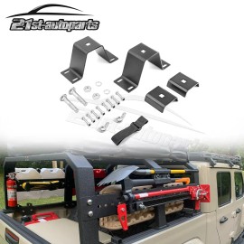 21ST Secure High Lift Jack Rack Mount Kit For Jeep Ford Chevy Toyota Bumper Truck Bed