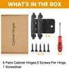12 Pack 1/2”Overlay Cabinet Door Hinges(Matte Black),Kitchen Cabinet Hinges Black