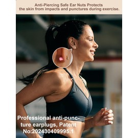 Anti-Piercing Safe Ear Nuts Nano Bio Earring Backs-Silicone Earring Backs 60pcsPlum-Shaped earplugs Silicone Non-Tactile Stylish & Comfortable Anti-Allergy Sports Activities Effectively Preve