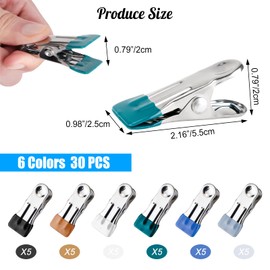 Stainless Steel Clothes Pins, SHAIDOJIO 30PCS Heavy Duty Metal Clothespins, Non-Slip Laundry Pegs, Utility Clips for Clothes, Crafts, Beach Towel, Sock, Fabric, Food Sealing, Photos