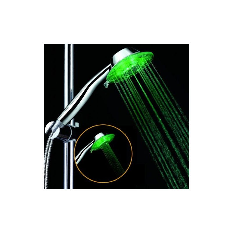 DP Bath RY-L025+RY-P012+RY-S001 LED Shower Handle Holder - Silver