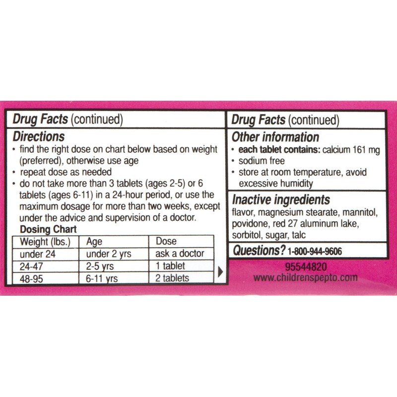 Children's Pepto Chewable Tablets - 24 CT