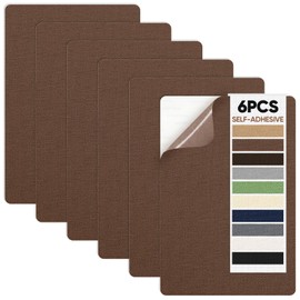JCATTC Canvas Patch 5.5 x 8 Inches 6Pcs Self-Adhesive Waterproof Canvas Patch Kit for Repairing Tents,Sofas,Boat Covers,Camping Chair,Awnings,Car Seats.(Brown)