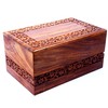 Hind Handicrafts Handmade & Handcrafted Rosewood Borders Engraving Wooden Cremation