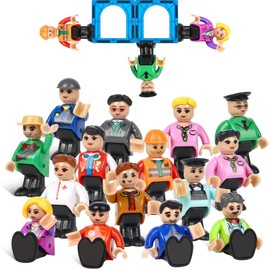 Mruikeny 15 Pieces Magnetic People Figures for Kids Ages 3 4 5 6 7+ Years