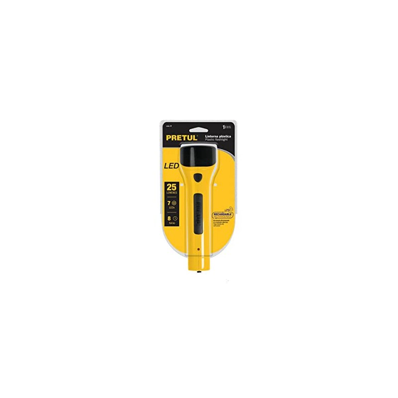 LED rechargeable flashlight, 10 lumens, Pretul