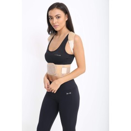 Posture Corrector Deluxe, Magnetic, Adjustable Straps, Neoprene, Four Colours (2XL, Beige)