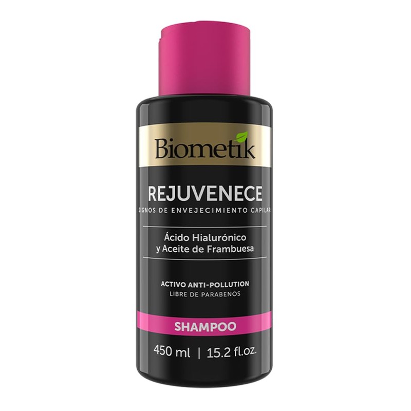 Biometik Rejuvenece, Shampoo para Signos de Envejecimiento Capilar, Antioxidante, Energiza