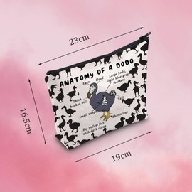 MNIGIU Dodo Anatomy Makeup Bag Dodo Bird Lover Gift Dodo Bird Merch Animal Zipper Pouch Bag (Dodo Makeup Bag)