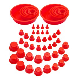 2 Set Automotive Cap Plugs Kit 0.11" to 4.37" Fit for AutoLine Pro, Autool, MR CARTOOL, OTC, Plastic Tapered Wide Thick Flange Hose Caps