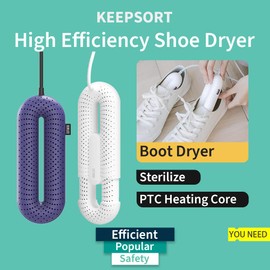 KEEPSORT Boot Dryer (110V) Shoe dryer with 1532 heat dissipation holes 360° drying, foot dryer eliminates bad odors