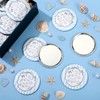 Wenqik 12 Pcs Shells Compact Mirrors, Beach Round Pocket Mirror
