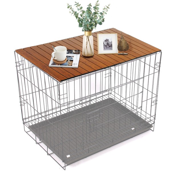 HiCaptain Pet Crate Table Topper – Wire Dog Kennel Topper Custom Pet Crate Table(L (for 48 inch Crate))