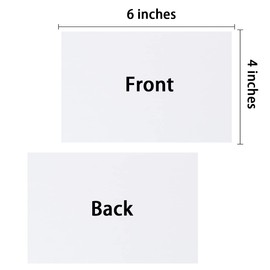 50 Sheets Blank Cardstock Paper 250 GSM Thick Heavy Cards Stock for DIY Art Projects, Card Making, Postcards, Greeting Cards, Birthday Party, Wedding Invitation (White, 4x6 inches)