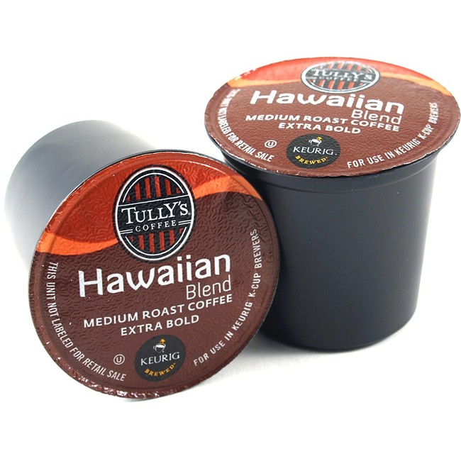 Tully's Hawaiian Blend Coffee Keurig K-Cups, 72 Count