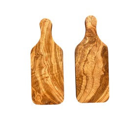 Olive Wood Chopping Boards 2 Pieces 27 cm Handmade Sustainable Hygienic for Tapas and Appetizers