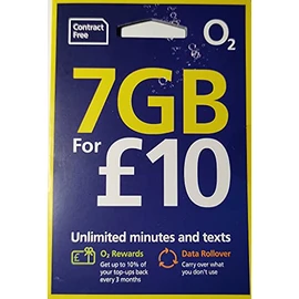 O2 Big Bundle SIM Card Pay As You Go - Contract Free - 30 Days - £5 - Unlimited Minutes - Standard/Micro/Nano - (£5 Bundle)