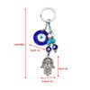 Dinaauto Turkish Evil Eye Keychain Handmade Alloy Keyring Good Luck