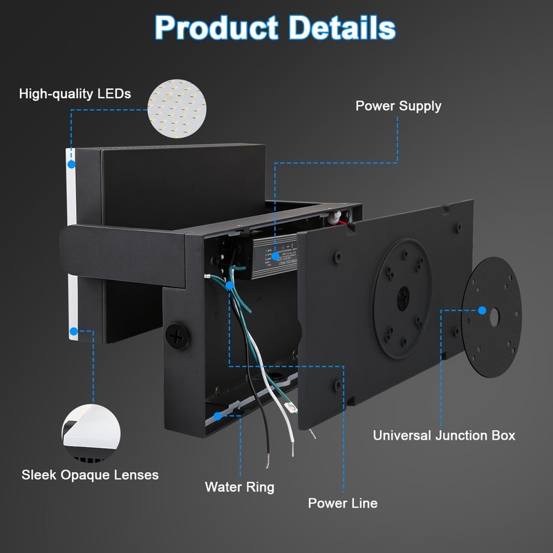 ledmo 150W LED Flood Light with 360° Rotatable Head, 5000K
