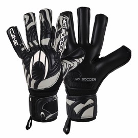 HO Soccer One NG Ring Unisex Adult Grey Shadow Goalkeeper Gloves, Black/Grey, Size 8