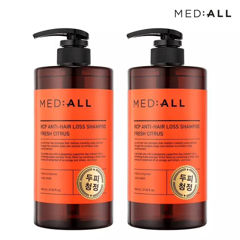 Mediol 메디올 두피청청 탈모 완화 대용량 샴푸 시트러스향 800ml 2개