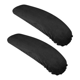 QfwdfcTrenz Pack of 2 Office Chair Armrest Covers, Office Chair Protective Covers, Elastic Nylon Relieves for Armrests, Soft Armrest Cushions for Home, Office, Elbow Discomfort (1 Pair, Black)