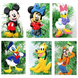 Ornaments Mickey Mouse Clubhouse 8 Piece Random Christmas Set Featuring Random Mickey and Friends Characters - Around 3" Tall
