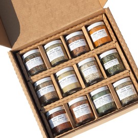 Gourmet Herb & Spice Mix Gift Set - Spice Cabinet in a Box - 12 Pack Gift Set of Smoke Camp Crafts Culinary Blends - Chef's Gift Set