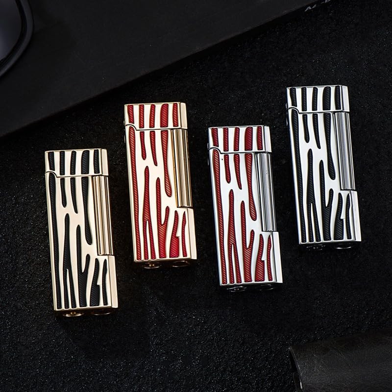 Classic Narrow Butane Lighter Metal Side Slide Lgnition Refillable Soft