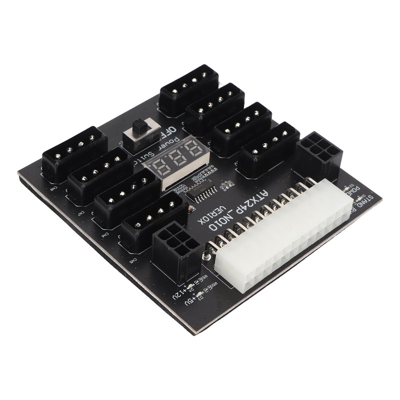 ATX PSU Power Board 5V 12V Output 24Pin to 8X