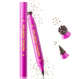 Freckle Pen Waterproof, Freckle Stamp 2-In-1, Fake Freckles Makeup Kit For Natural Sun-Kissed Look, Long-Lasting Faux Freckles Marker With Soft Dots Stamp, Light Brown
