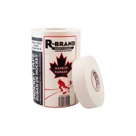 R-Brand 174810 White Hockey Stick Tape, 6-Pack, 24-Millimeter x 25-Meter