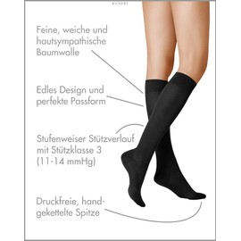 Kunert Women's Knee-High Socks, Black (Black 0070), 6 (Manufacturer size: 39/40)