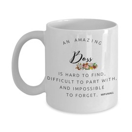 MIPOMALL Leaving Gifts for Colleagues Boss Friends Men Women, Christmas Presents - an Amazing Boss Mugs Cup MG0002