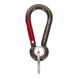 Sankyo Corporation DT-AKO-265 DBLTACT Aluminum Carabiner with O-ring Diameter 0.2 inch (6 mm) Gun Metal (S) x Red