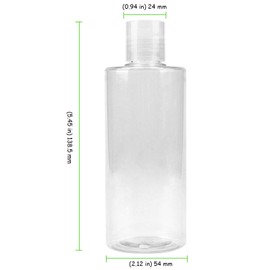 TAICHEUT Paquete de 24 botellas de loción de 250 ml con tapa, botellas de plástico para apretar con tapa de disco, botellas de viaje para champú, loción y aceite esencial