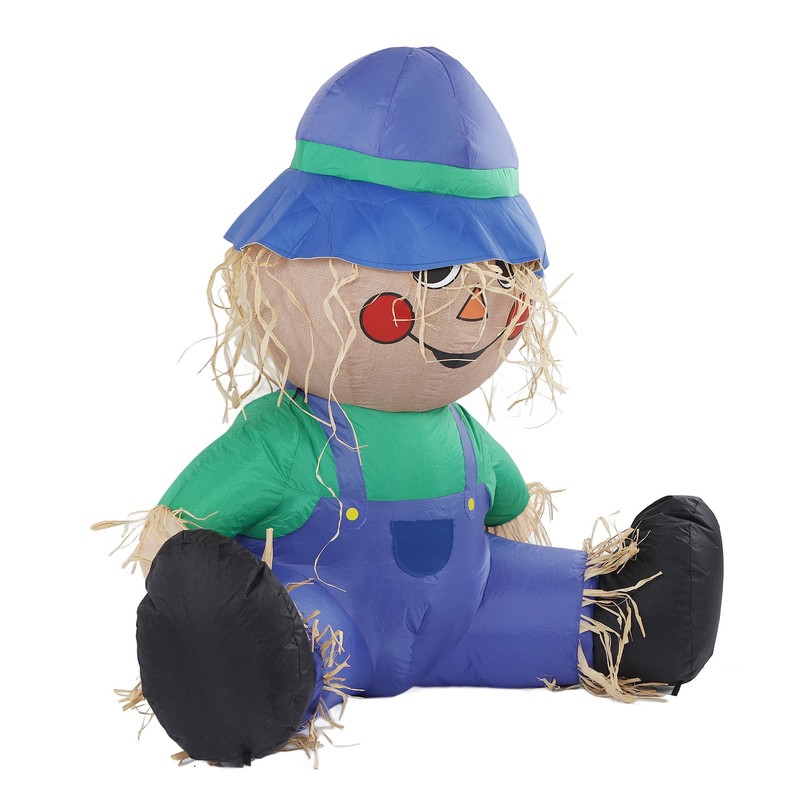 Inflatable Boy Decoration Built in LED Light Waterproof Harvest Scarecrow