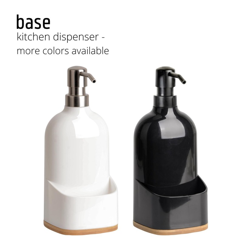 KOOK TIME Soap Dispenser, Black PUMP_DISPENSER, Practical Dish Soap Organizer