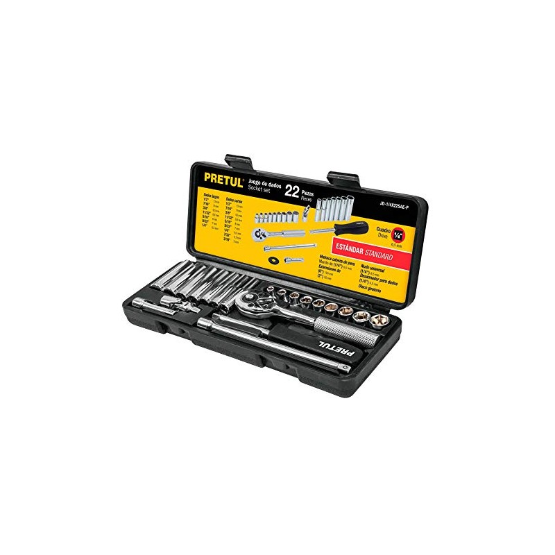 Pretul JD-1/4X22SAE-P, Juego de autoclé de 22 piezas, std, 1/4"