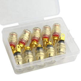 BGTXINGI 10PCS(5Pairs) 4mm Banana Plugs Socket Connectors Binding Post Terminal Wire Connectors for Speaker Audio