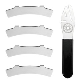 1 x Bicycle Stainless Steel Disc Brake Tool, 4 Pieces Bicycle Brake Pads Adjustment Tool Disc Brake Straightening Tool Disc Brake Correction Key with Non-Slip Handle for Road Bikes Bicycle