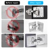12 Pcs Stainless Steel Cupboard Hinges, Brackets, 96 Screws &